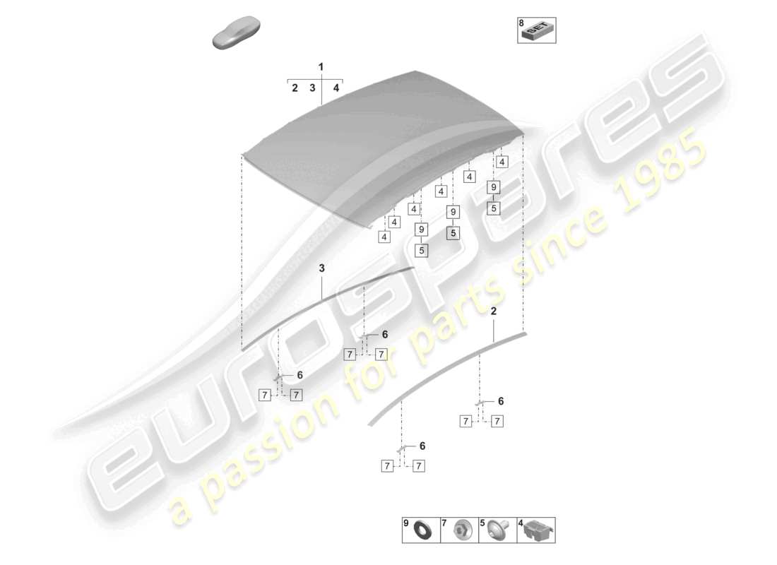 teilediagramm mit der teilenummer pad877939a