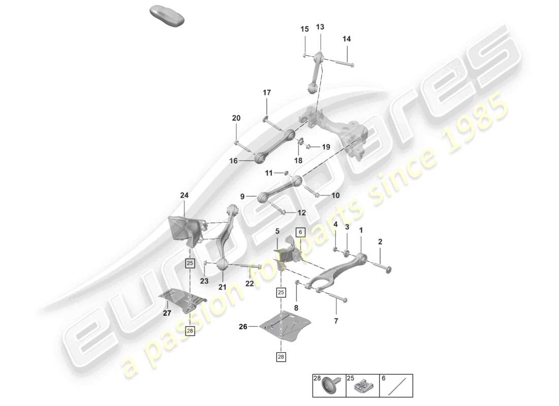 ein Teilediagramm aus dem Porsche 2026 (992-2) Teilekatalog