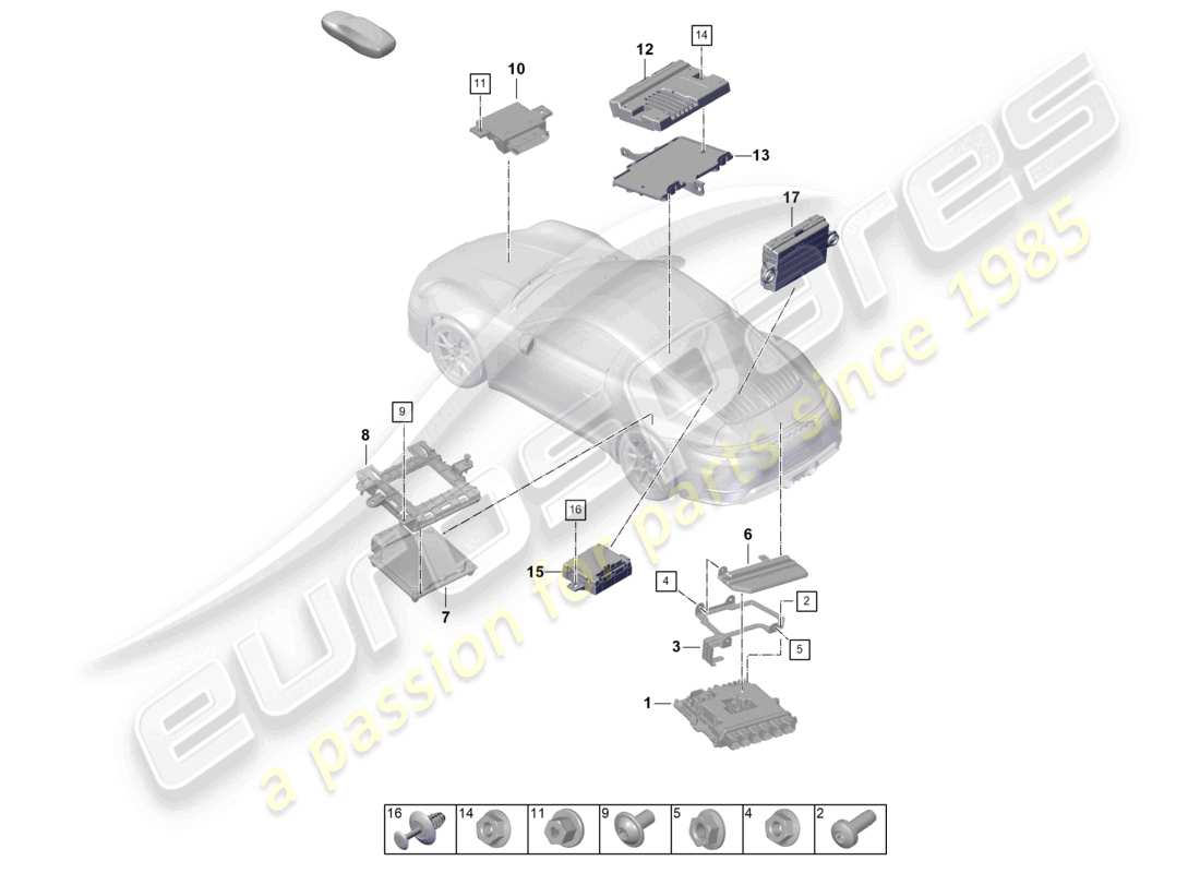 eine teilezeichnung aus dem porsche 2026 (992-2) teilekatalog