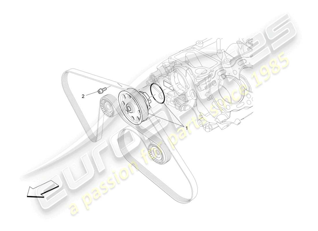 eine teilezeichnung aus dem maserati levante modena s (2022) teilekatalog