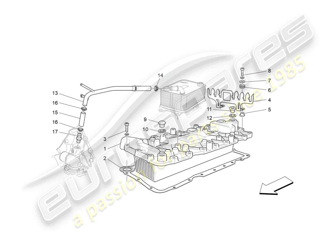 eine teilezeichnung aus dem maserati grancabrio mc (2013) teilekatalog