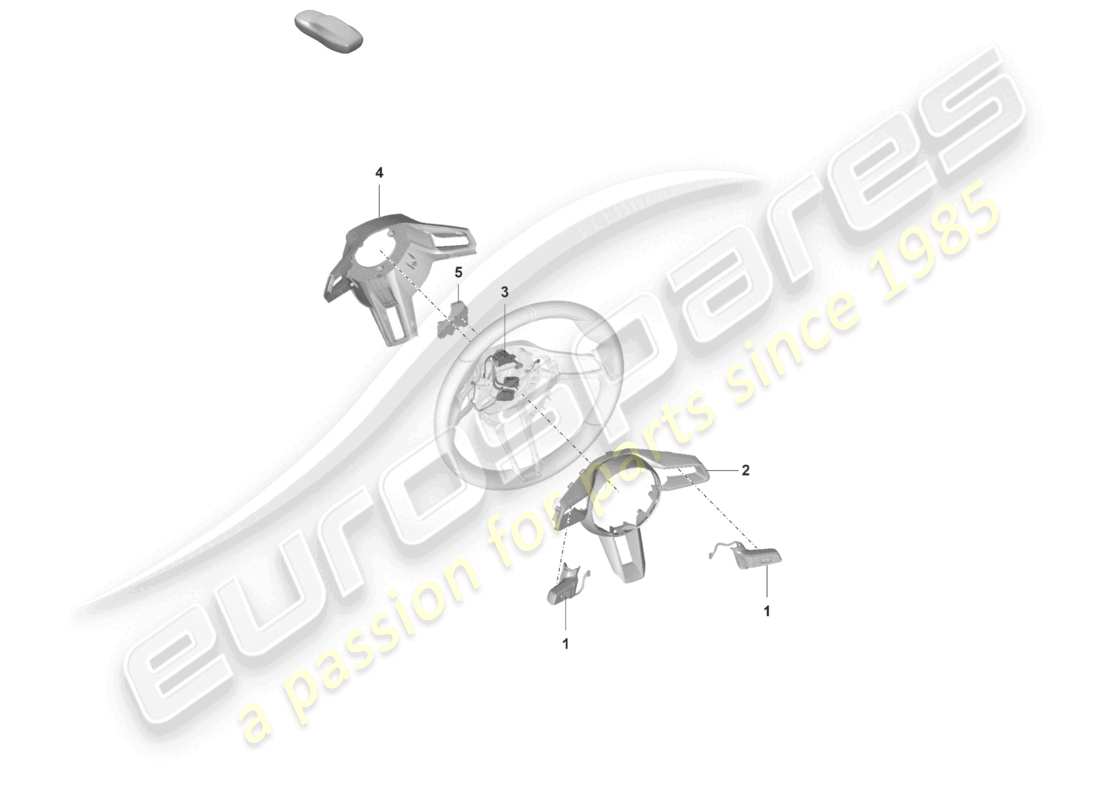 porsche 2025 (992-1 gt3/rs/st) zubehör lenkrad teilediagramm