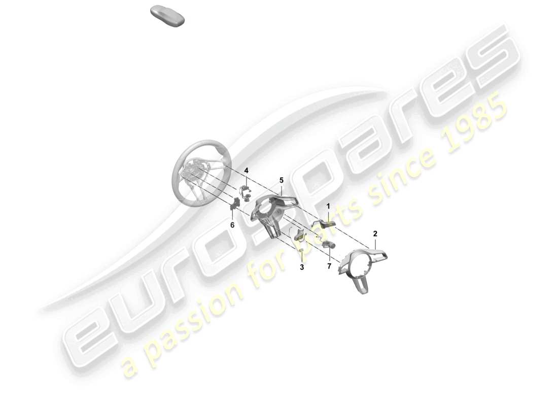 porsche 2025 (taycan 9j1-2) zubehör lenkrad teile diagramm