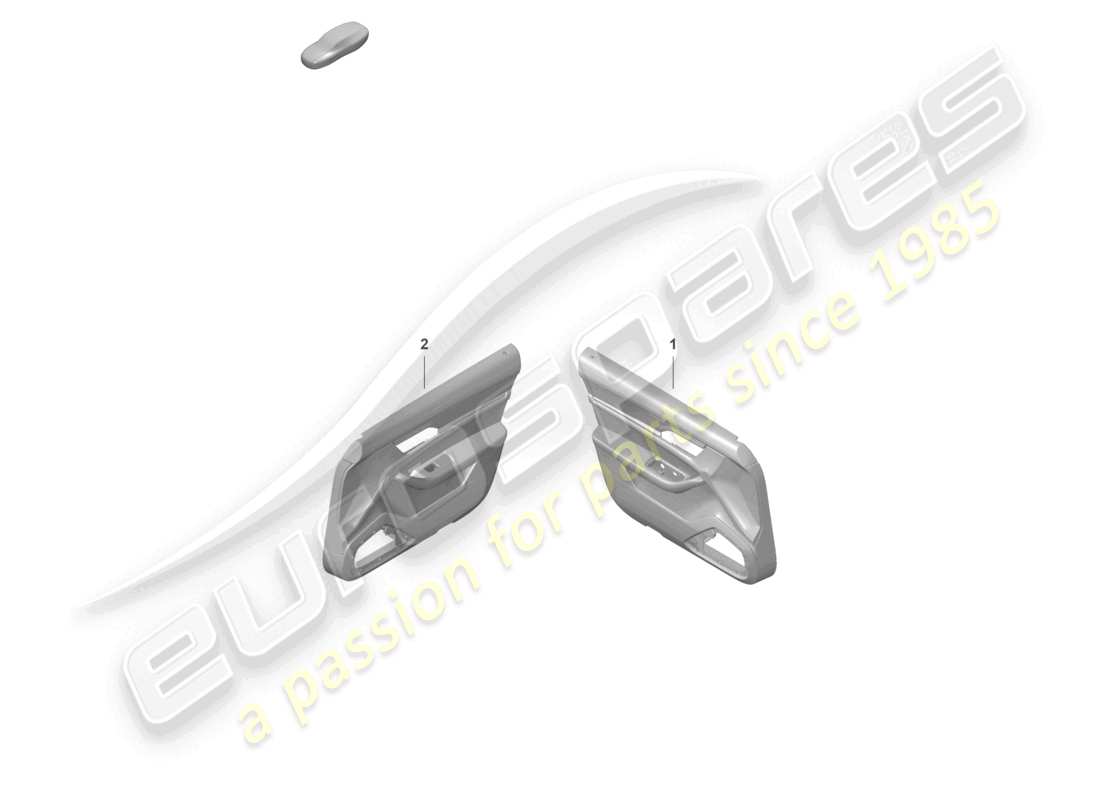porsche 2022 (taycan 9j1-1) türverkleidungen vorn nur über sonderverfahren bestellbar. teilediagramm