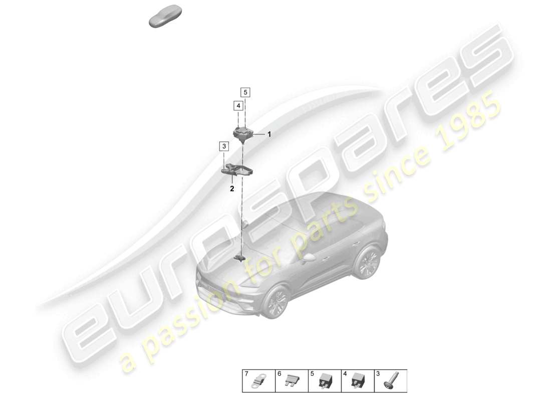 porsche 2025 (macan-e) sicherungskasten flachsicherung motorraum mitte teilediagramm