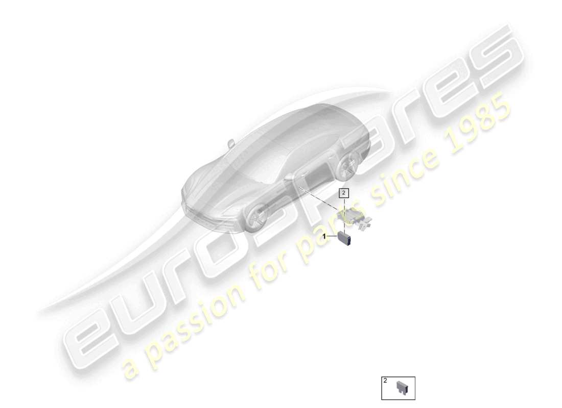 porsche 2026 (panamera 976) sicherungskasten flachsicherung rücksitze links u. rechts teilediagramm