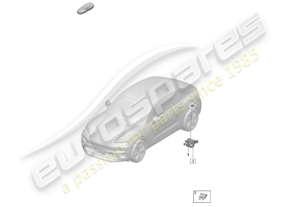porsche 2025 (macan-e) sicherungskasten heck links teilediagramm