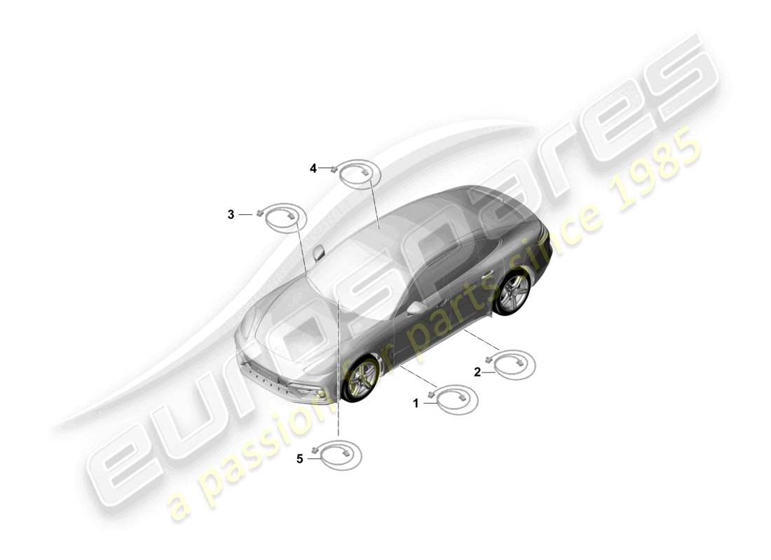 porsche 2021 (panamera 971-2) glasfaser-wellenleiter-teilediagramm