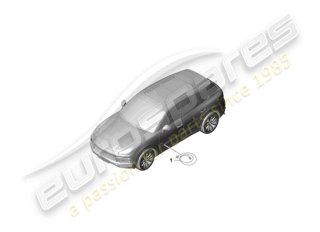 porsche 2022 (cayenne e3 9ya/9yb) glasfaser-wellenleiter-teilediagramm