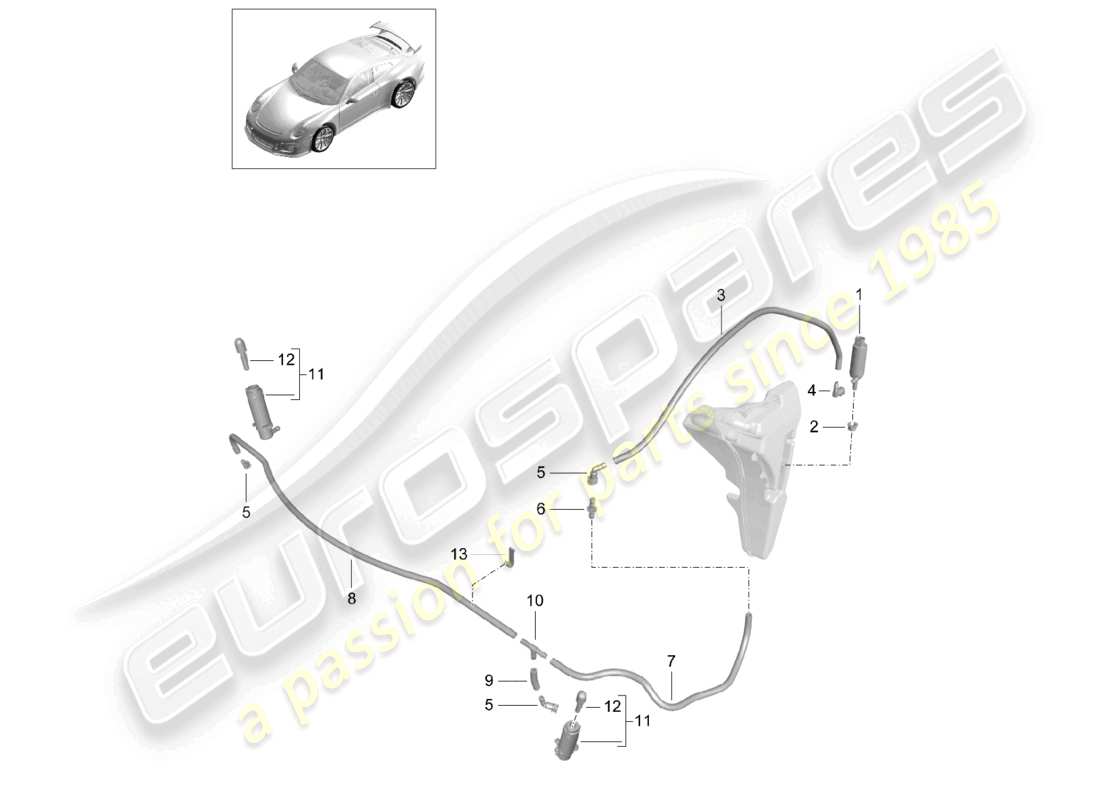 porsche 2021 (991-2 r/gt3/rs) scheibe teilediagramm
