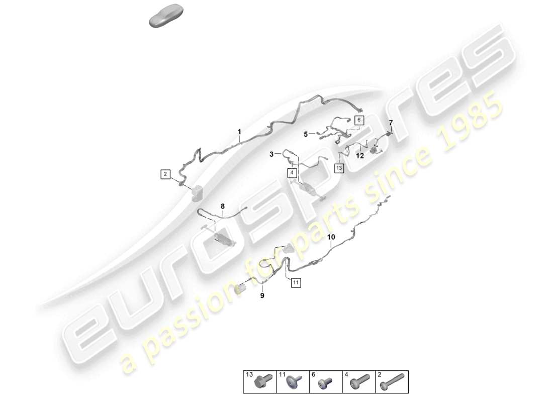 porsche 2026 (panamera 976) hochspannungskabel-teilediagramm
