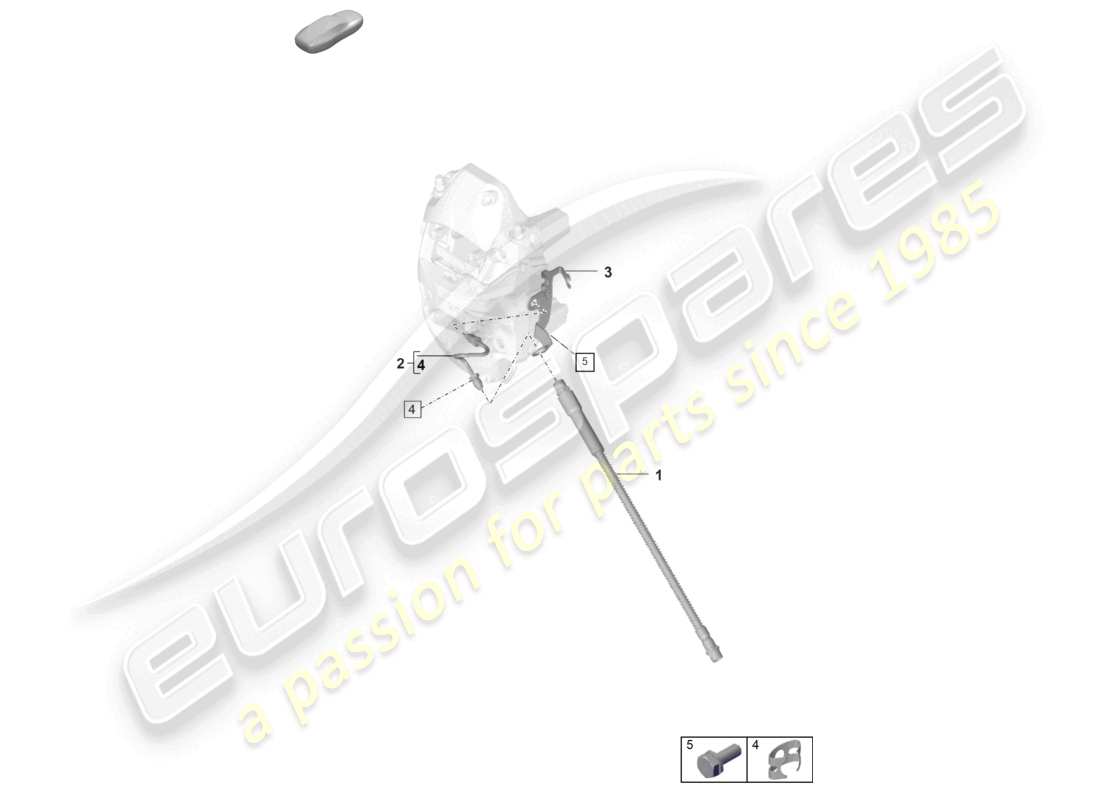 porsche 2024 (panamera 971-2) bremsleitung/-schlauch vom hinteren bremsschlauch zum bremssattelgehäuse teilediagramm
