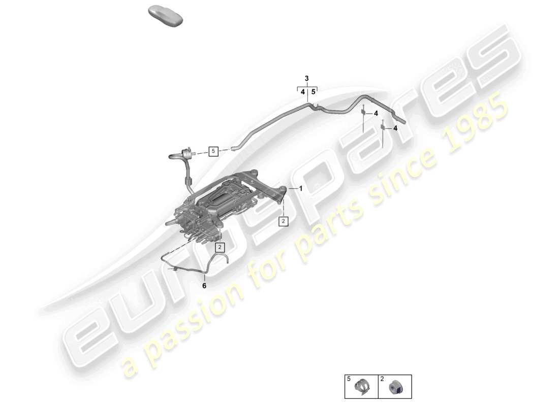 porsche 2025 (panamera 976) kompressor luftversorgungseinheit teilediagramm