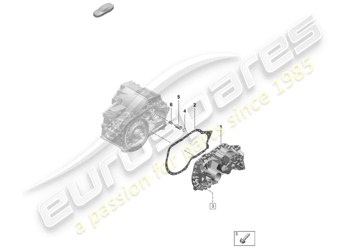 porsche 2024 (macan-e) getriebegehäuse macan turbo macan 4s ersatzteildiagramm