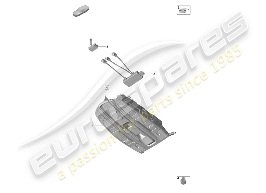 porsche 2021 (panamera 971-2) teilediagramm für konsolendach
