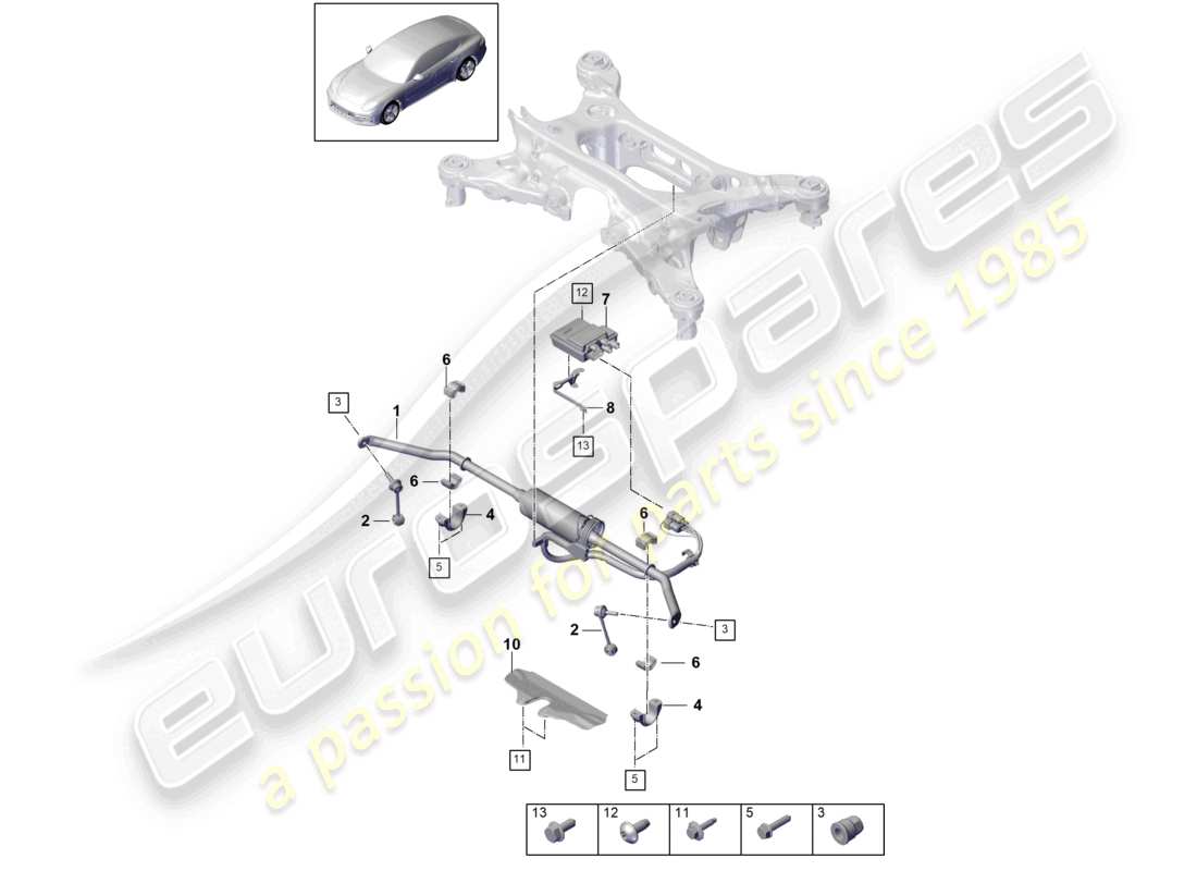porsche 2021 (panamera 971-1) stabilisator steuergerät für aktive wankstabilisierung teilediagramm