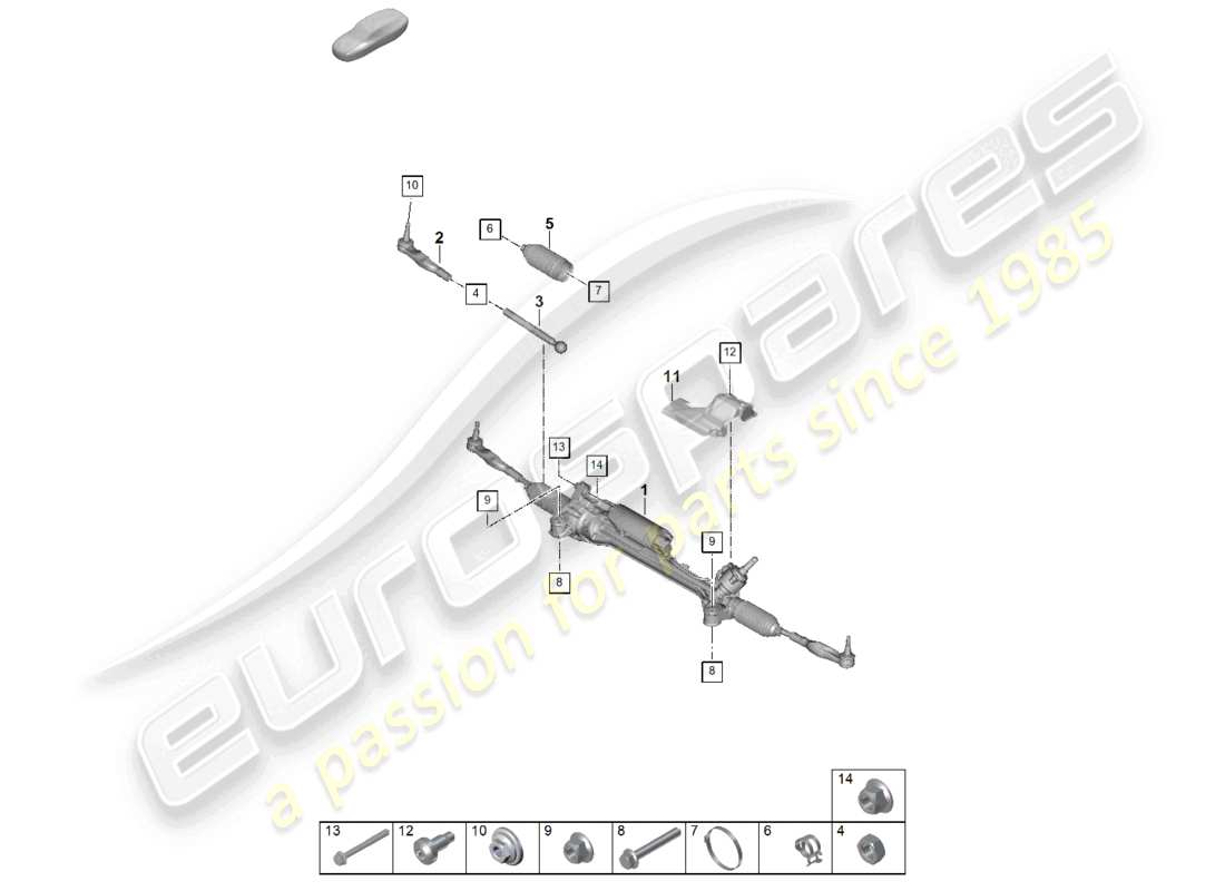 porsche 2025 (panamera 976) lenkgetriebe teilediagramm
