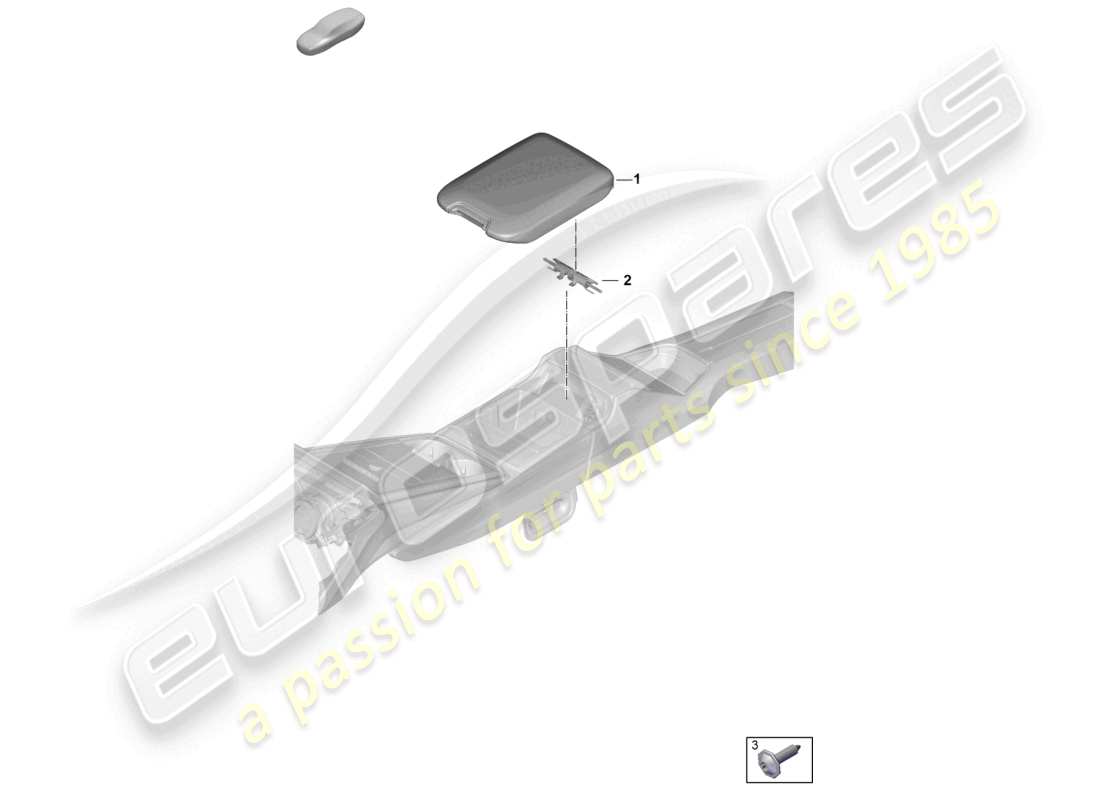 porsche 2024 (panamera 976) armlehne vorne abdeckung mittelkonsole teilediagramm