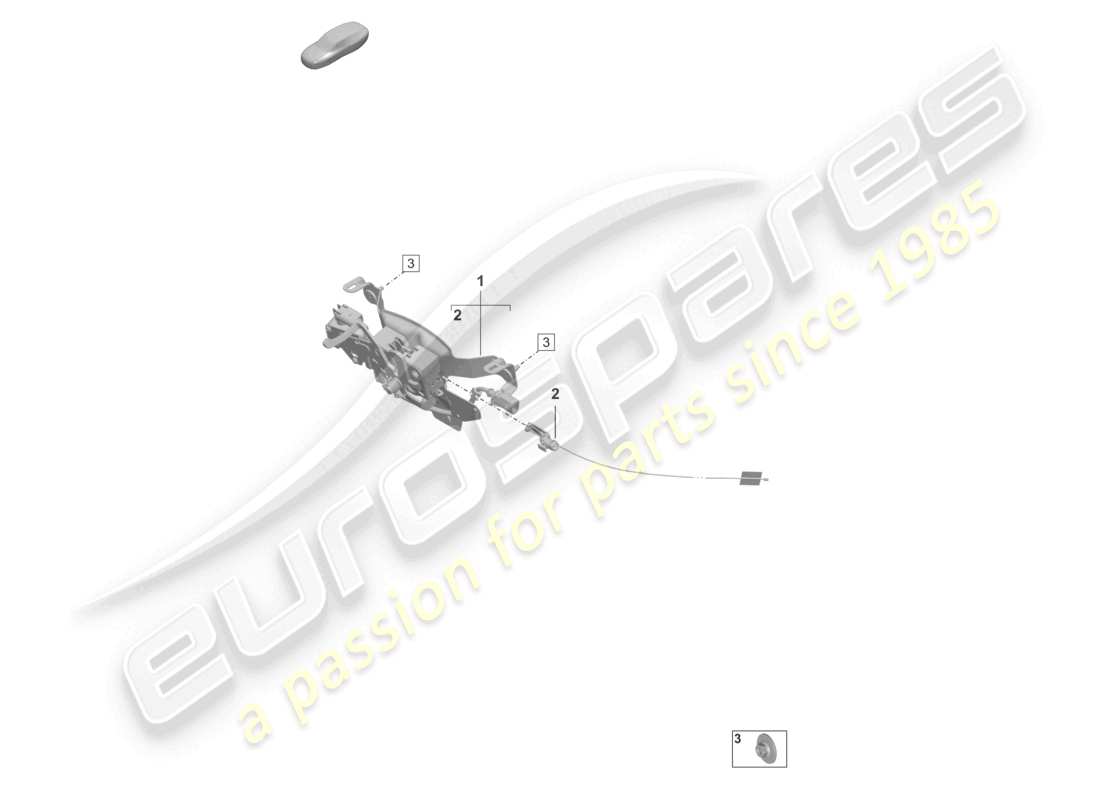 porsche 2024 (992-2 gt3/rs/st) schloss verriegelungsmechanismus teilediagramm