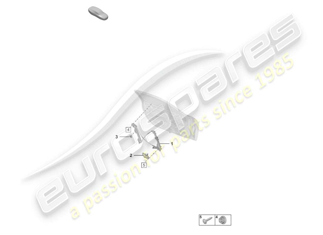 porsche 2021 (992-1 gt3/rs/st) fensterheber teilediagramm