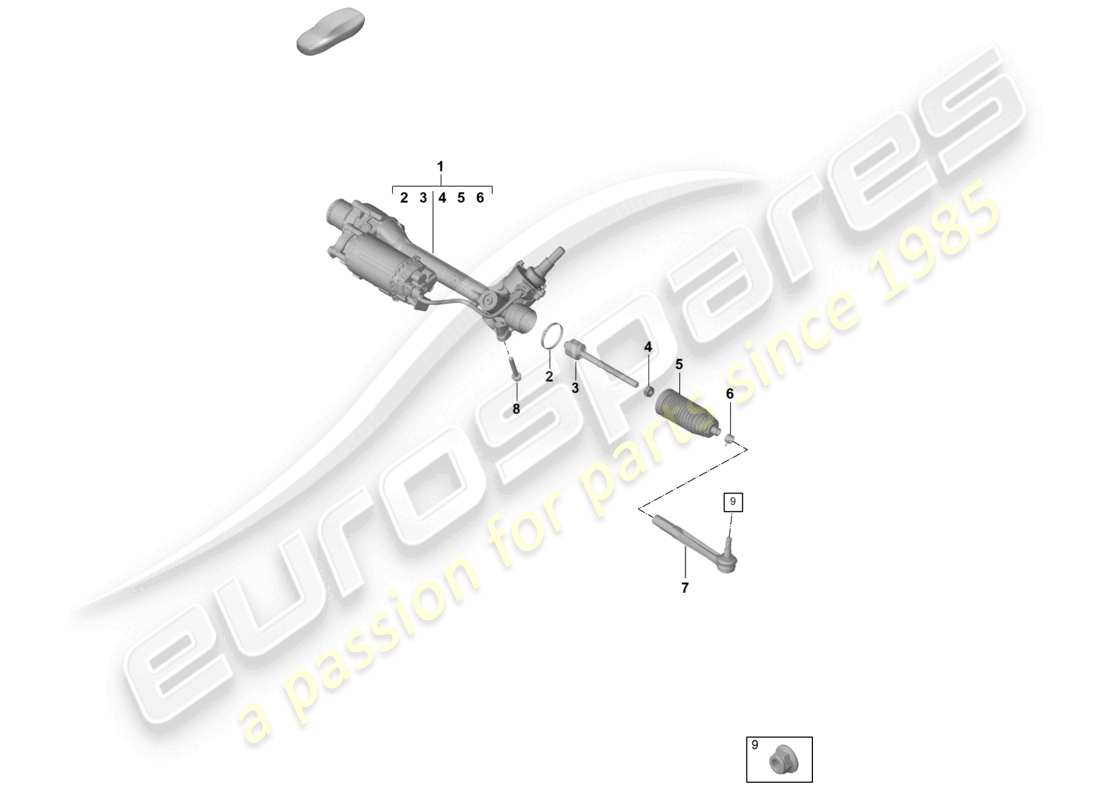 porsche 2024 (992-2) lenkgetriebe teilediagramm
