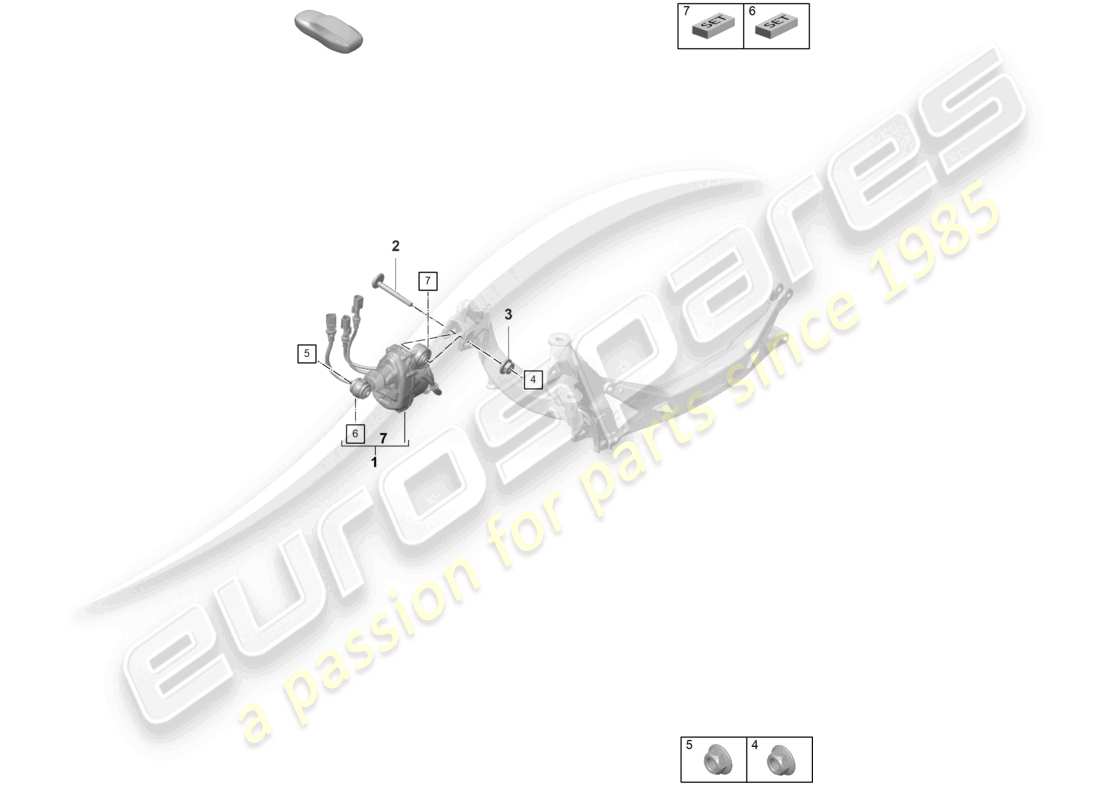 porsche 2025 (992-2 gt3/rs/st) hinterachslenkung teilediagramm