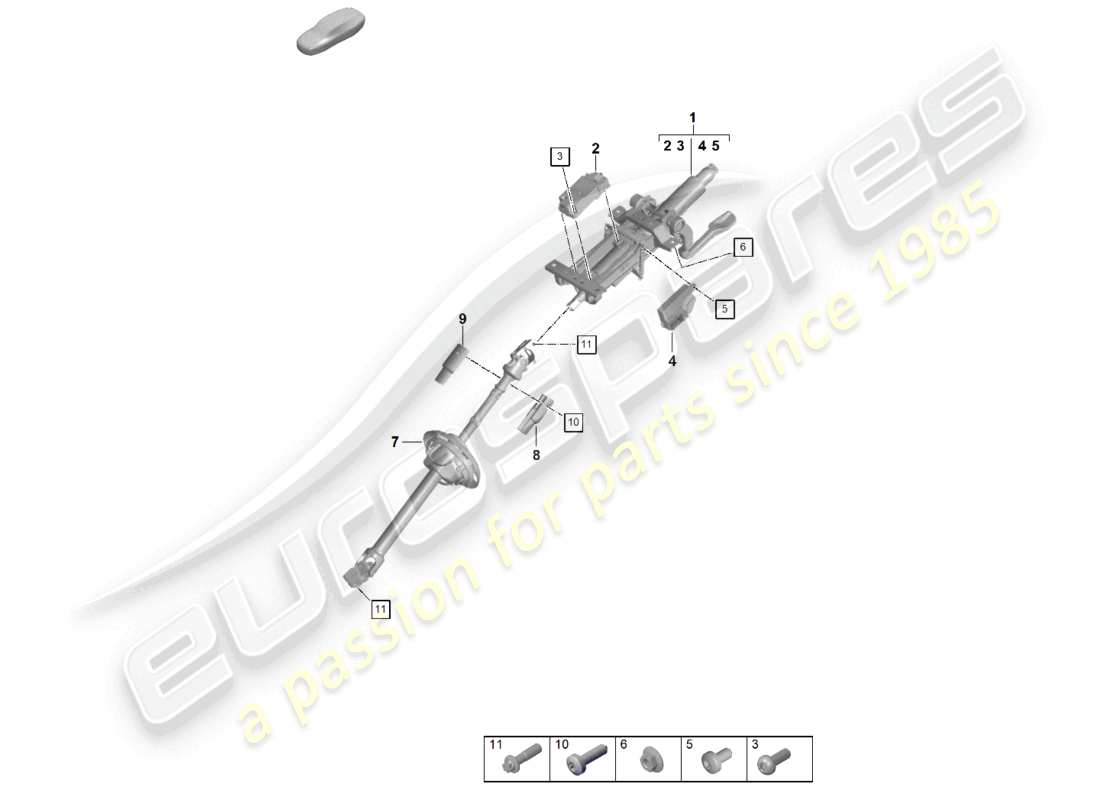 porsche 2022 (panamera 971-2) lenksäule zwischenlenkwelle teilediagramm