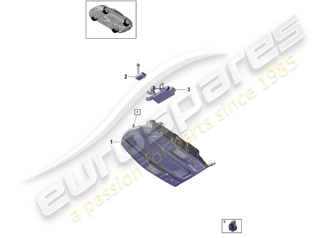 porsche 2021 (panamera 971-1) teilediagramm für konsolendach