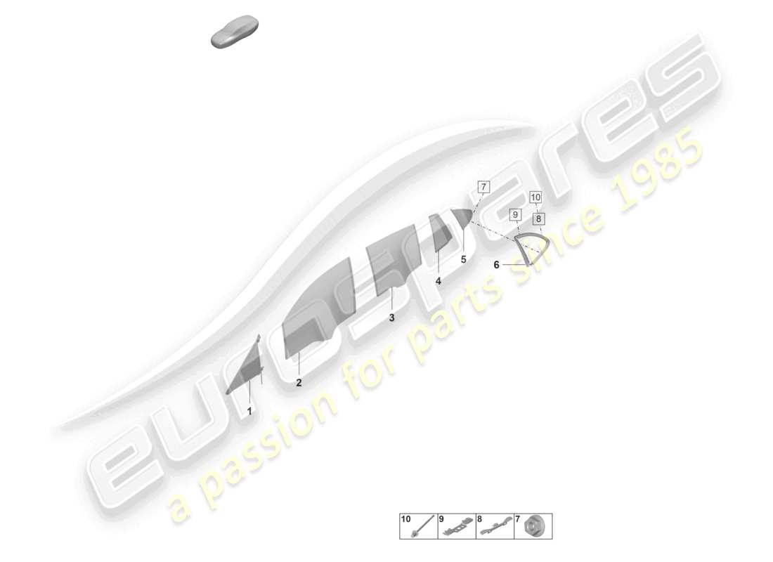 porsche 2024 (panamera 971-2) türfenster teilediagramm