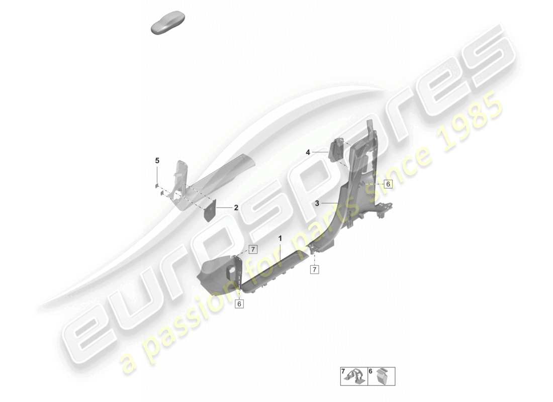 porsche 2022 (panamera 971-2) trittbrettverkleidung vorne abdeckung teilediagramm