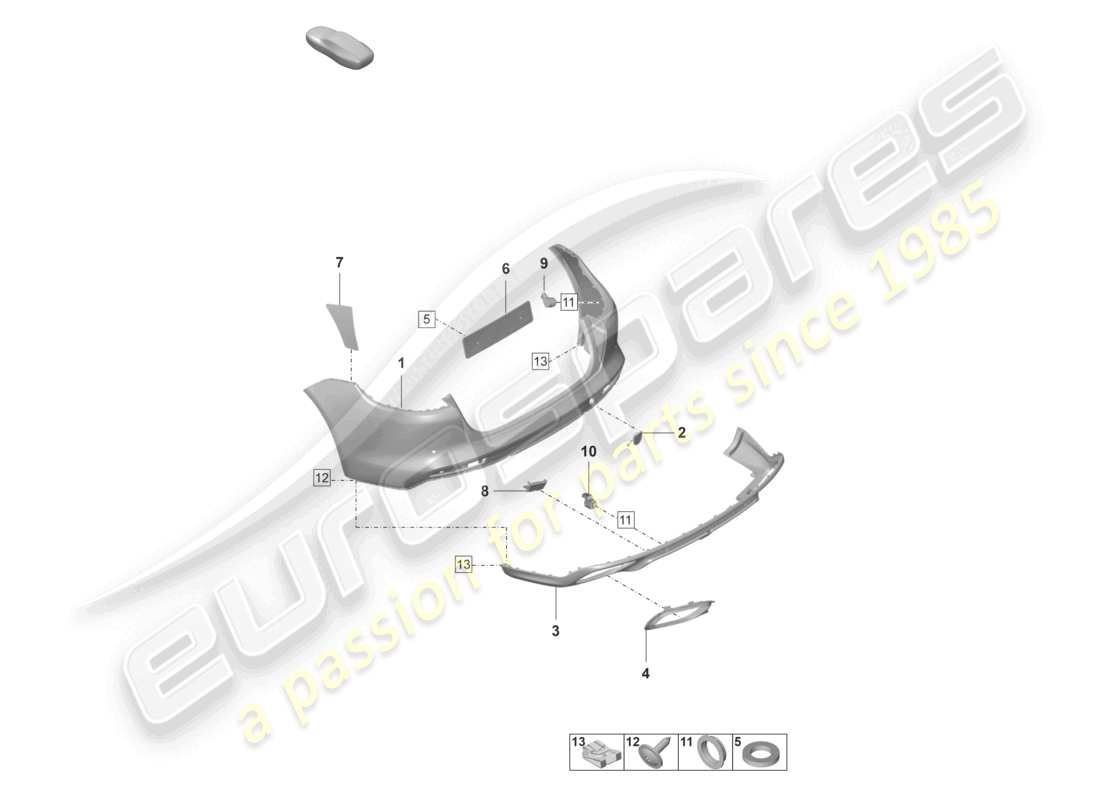 porsche 2022 (panamera 971-2) stoßstange hinten sport turismo ersatzteildiagramm