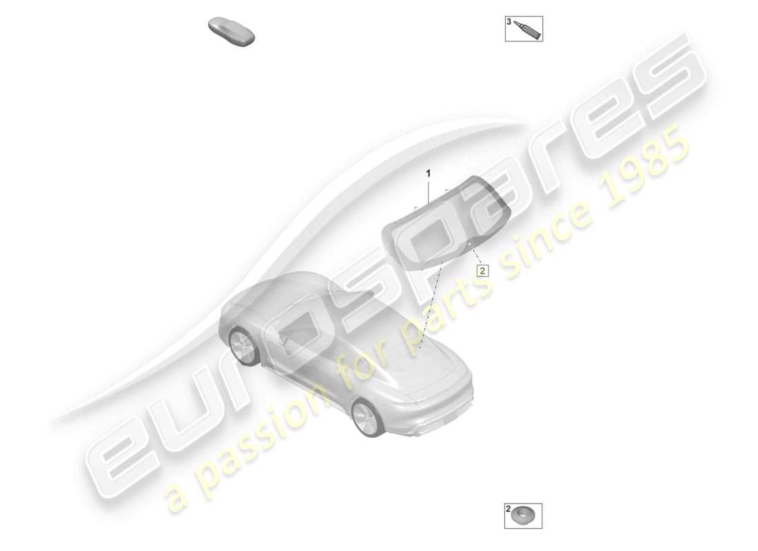 porsche 2020 (taycan 9j1-1) heckscheibe teilediagramm