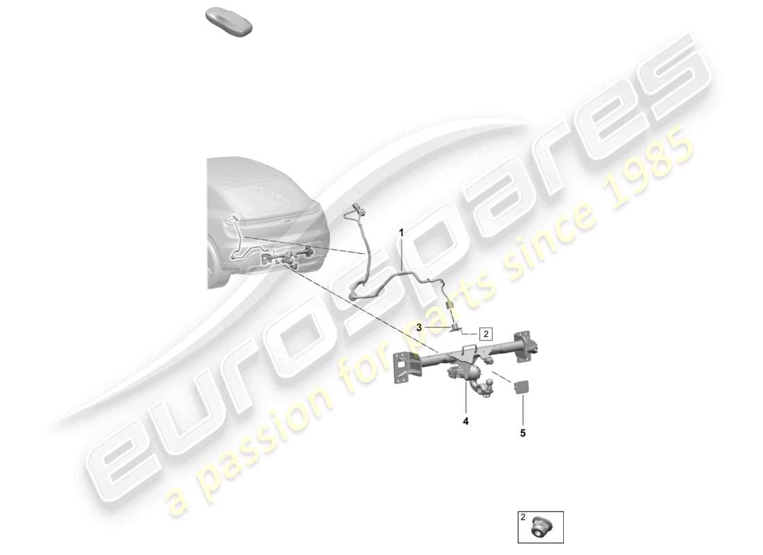 porsche 2025 (macan-e) anhängerkupplung teilediagramm