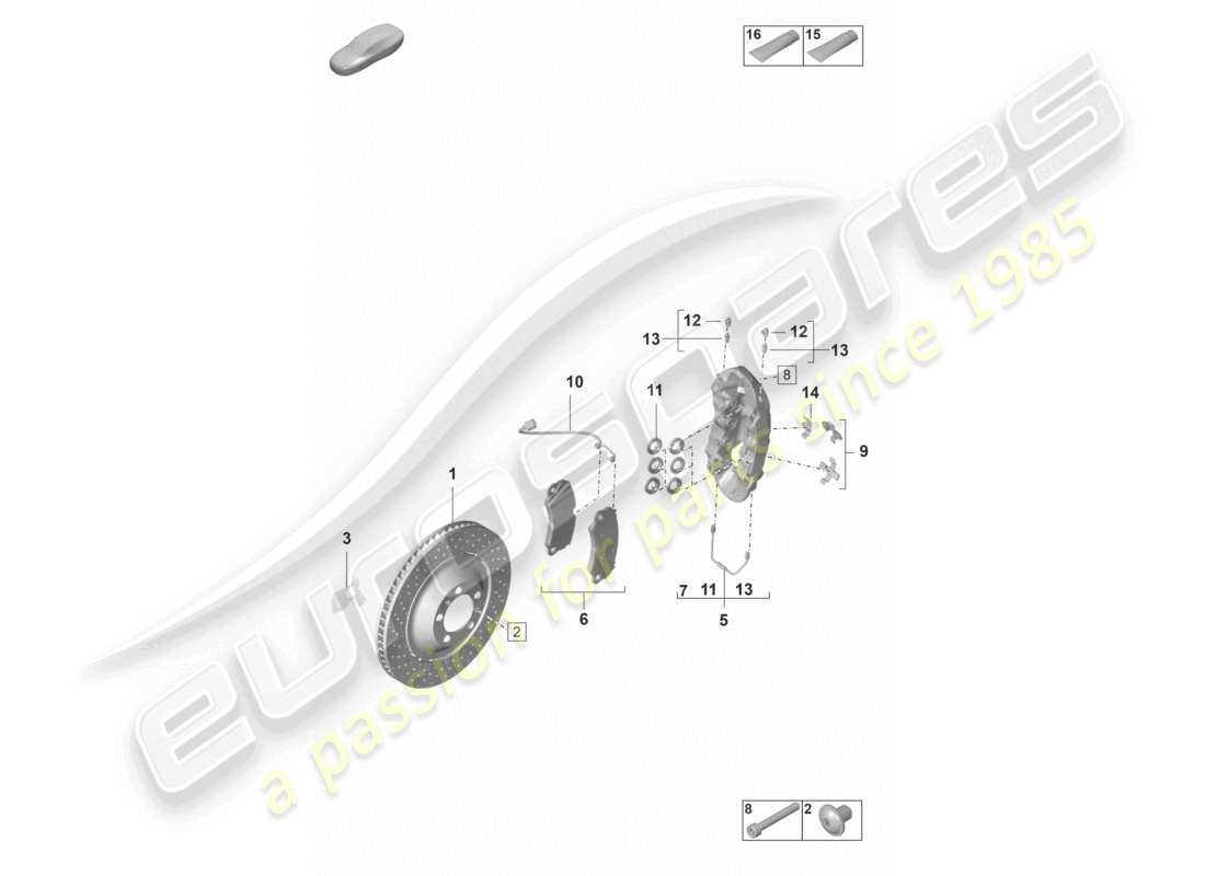 porsche 2021 (992-1 gt3/rs/st) scheibenbremse gg vorderachse gt3 d - 05.09.2022>> ersatzteildiagramm