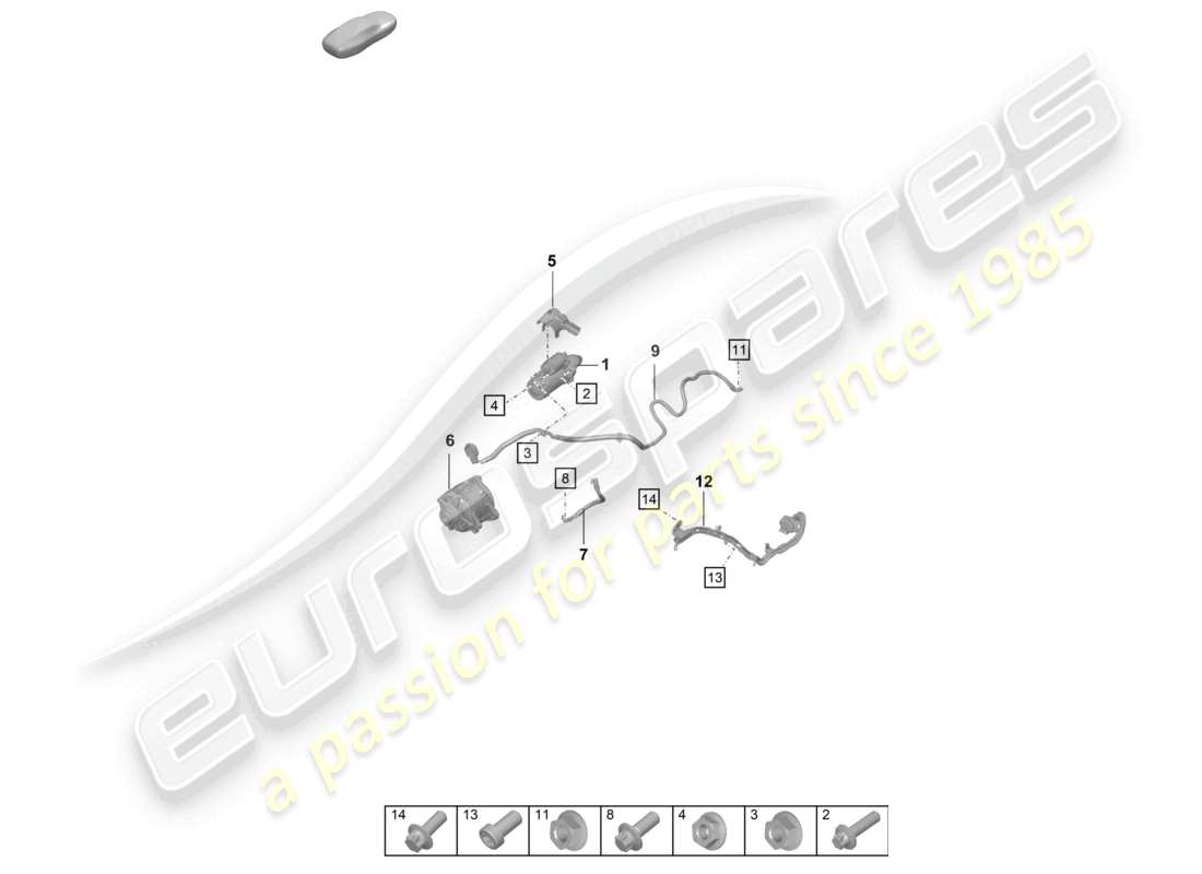 porsche 2024 (992-2 turbo / s) teilediagramm für anlasser-lichtmaschine