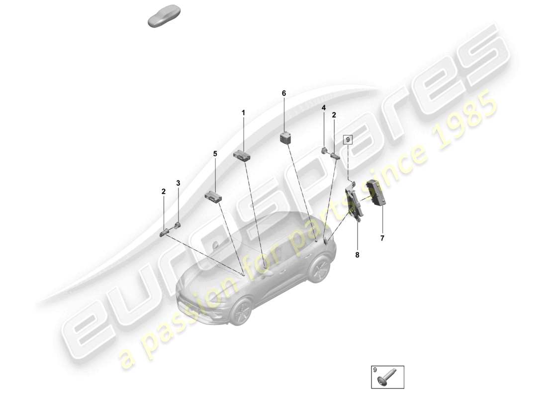 porsche 2025 (macan-e) spannungswandler zigarettenanzünder teilediagramm