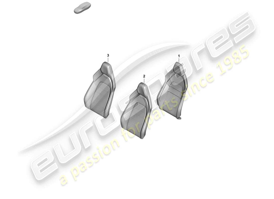 porsche 2026 (panamera 976) schaumstoffteil rückenlehnenbezug standardsitz teilediagramm