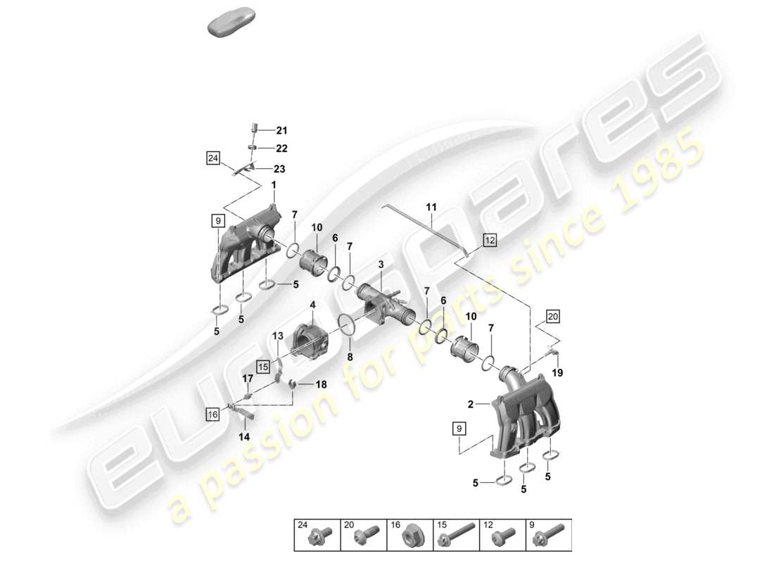 porsche 2026 (992-2 turbo / s) ansaugluftverteiler drosselklappe teileübersicht