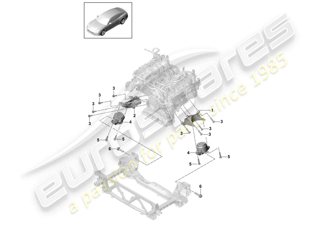 porsche 2021 (panamera 971-1) motorhebezeug konsole zur motoraufhängung motoraufhängung teilediagramm