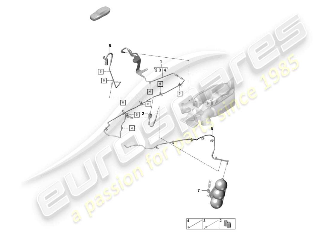 porsche 2024 (panamera 971-2) vakuumsystem abgassystem teilediagramm