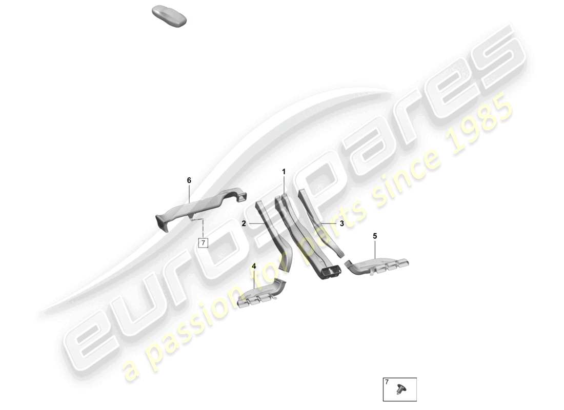 porsche 2024 (macan-e) luftführung mittelkonsole teilediagramm