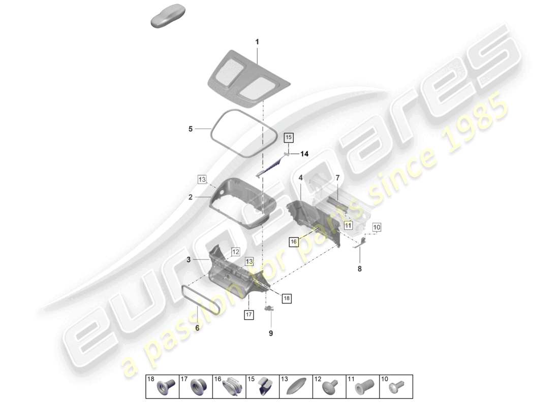 porsche 2021 (992-1 gt3/rs/st) kofferraumverkleidung luftführung teileübersicht