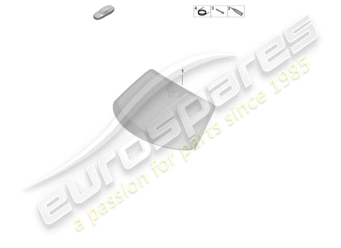 porsche 2022 (992-1 turbo / s) windschutzscheibe teilediagramm