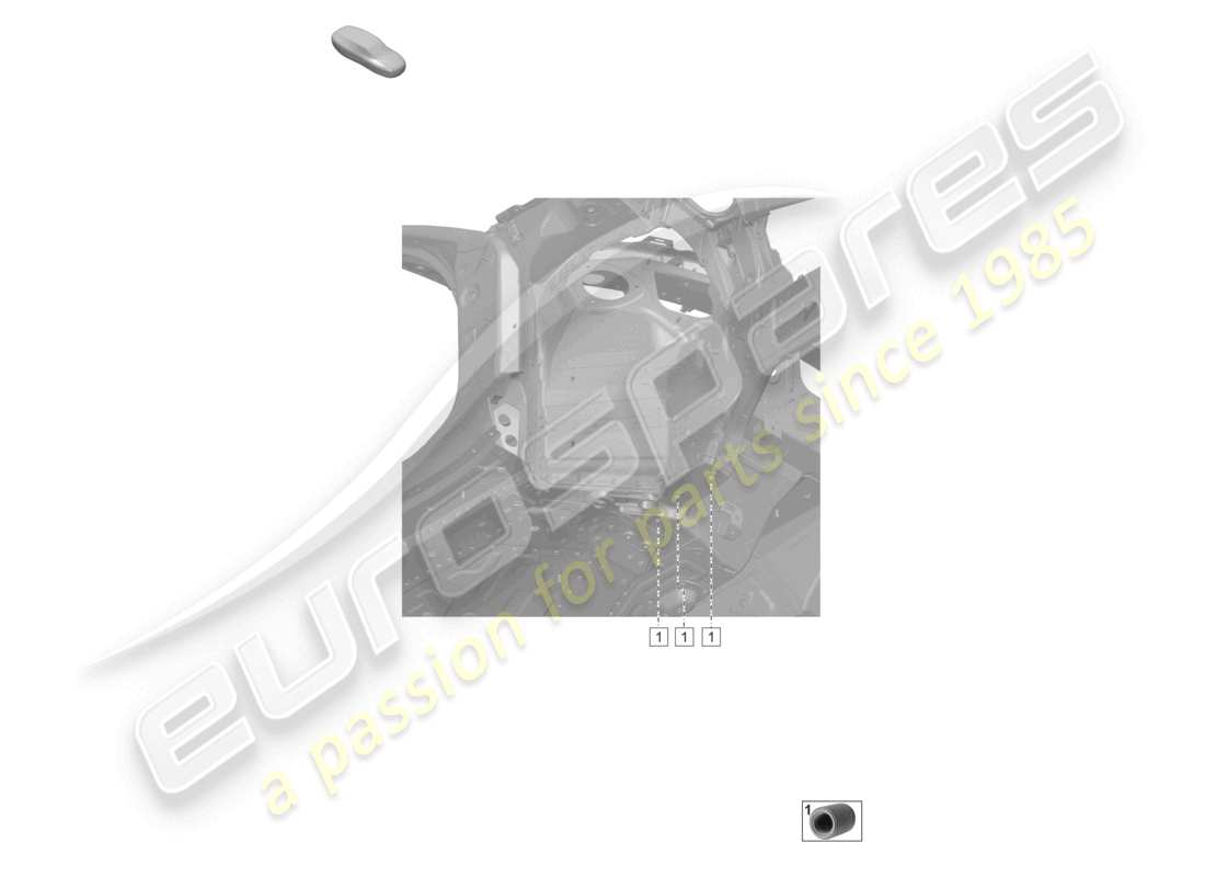 porsche 2023 (992-1 turbo / s) vorderachsträger unterboden-teilediagramm