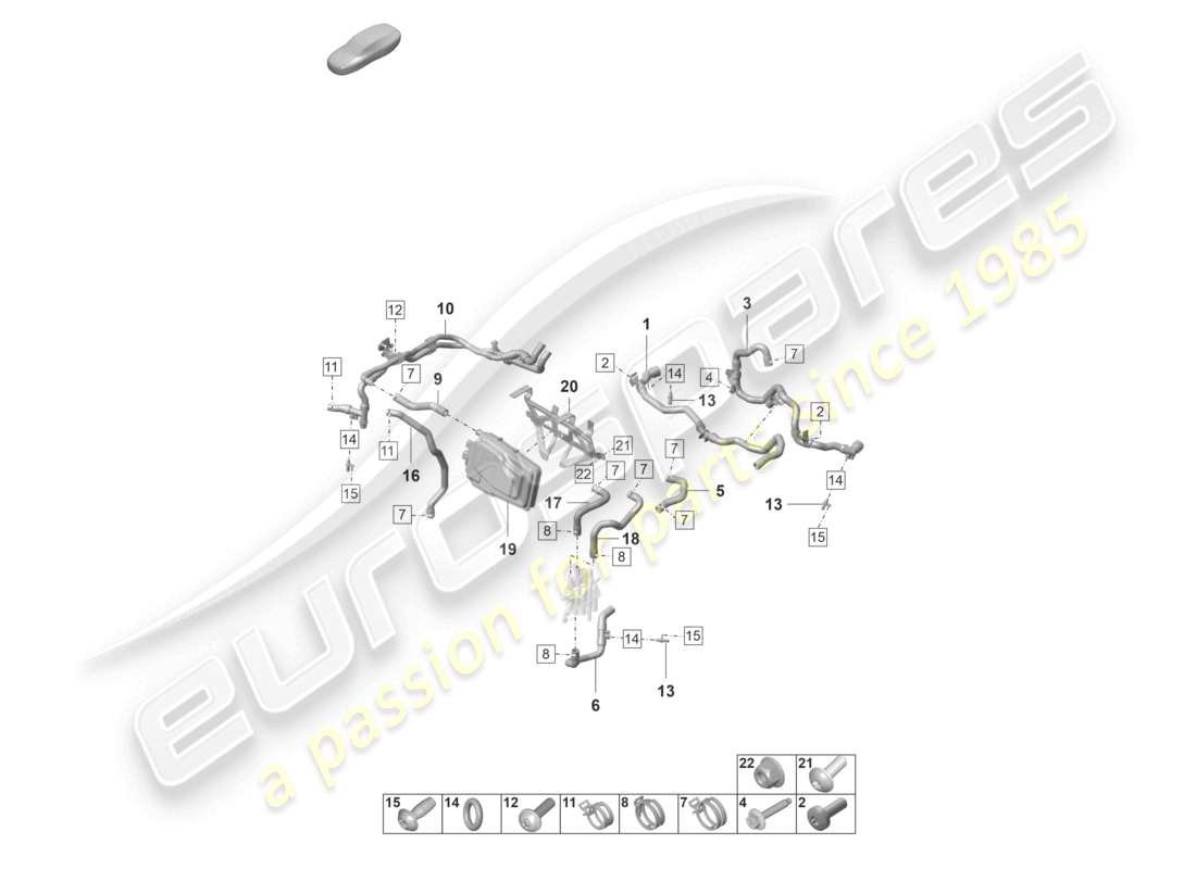 porsche 2021 (taycan 9j1-1) kühlmittelrohr heizschlauch heizung d - mj 2021>> ersatzteildiagramm