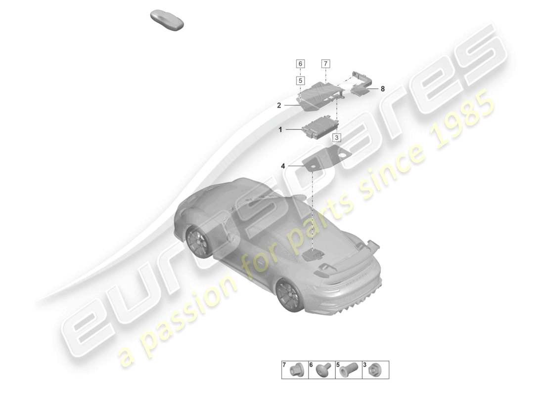 porsche 2025 (992-2 gt3/rs/st) verstärker-teilediagramm