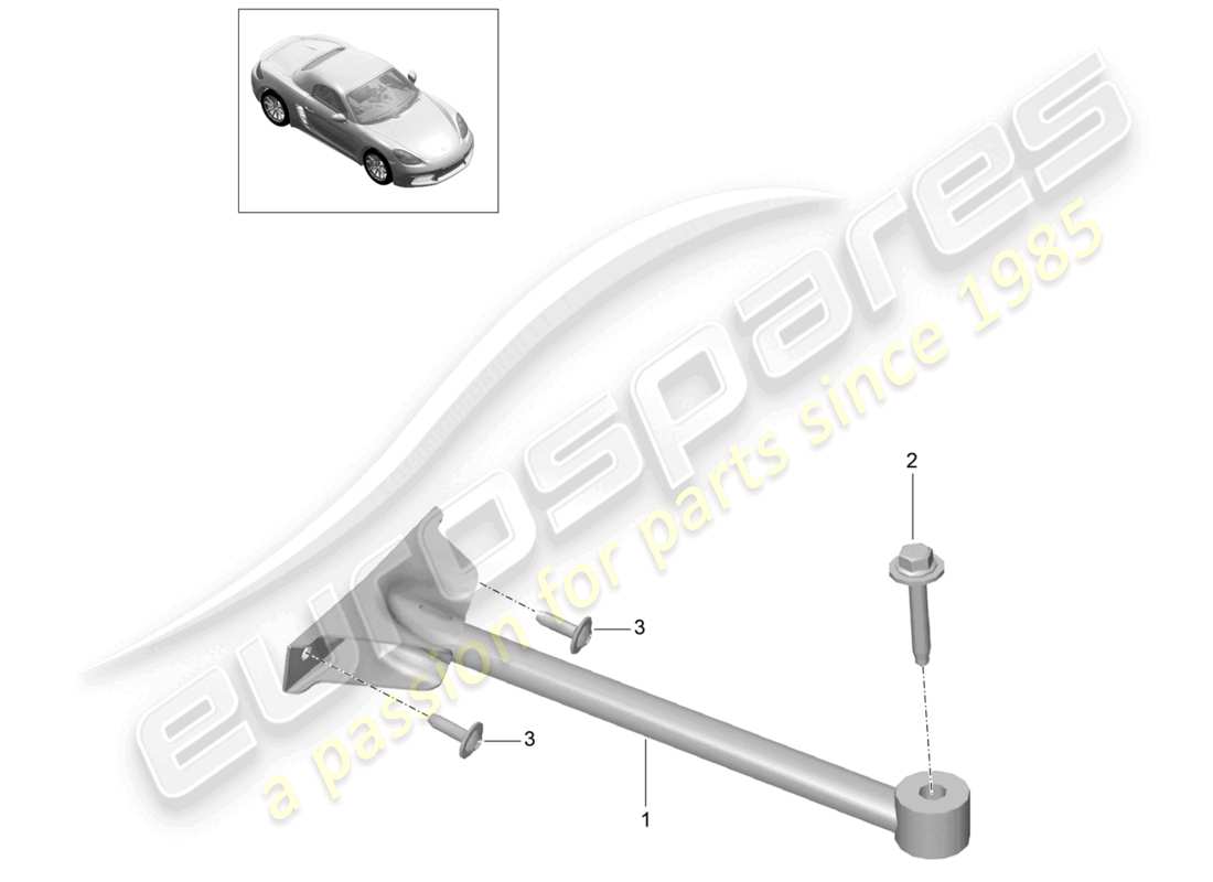 porsche 2022 (718 boxster) dome strut-ersatzteildiagramm