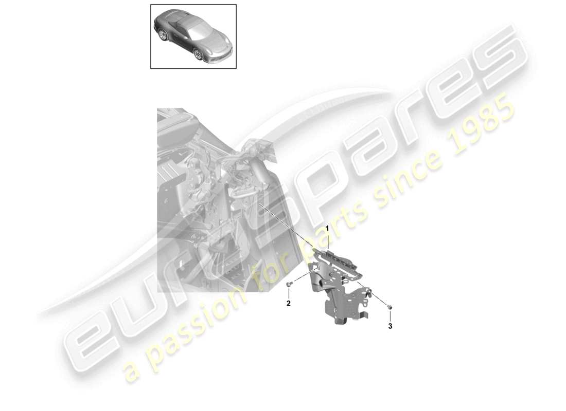 porsche 2021 (991-2 r/gt3/rs) klappenseite teilediagramm