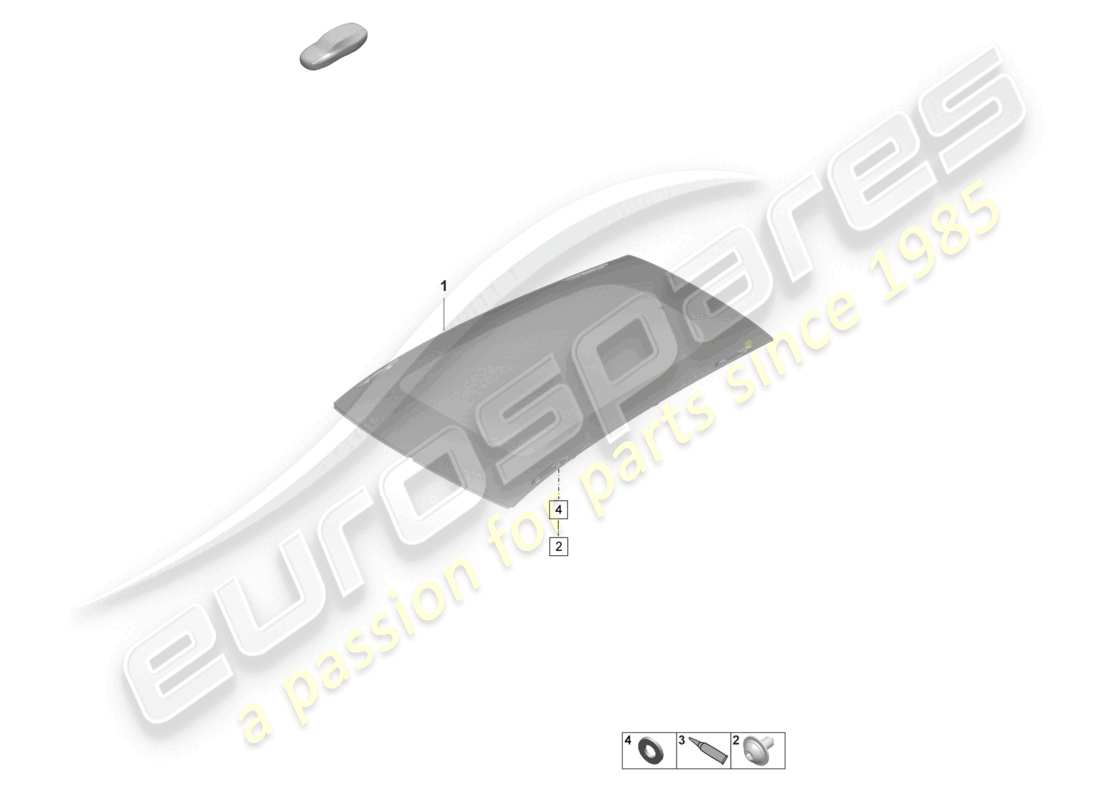 porsche 2025 (taycan 9j1-2) glasdach - ersatzteildiagramm