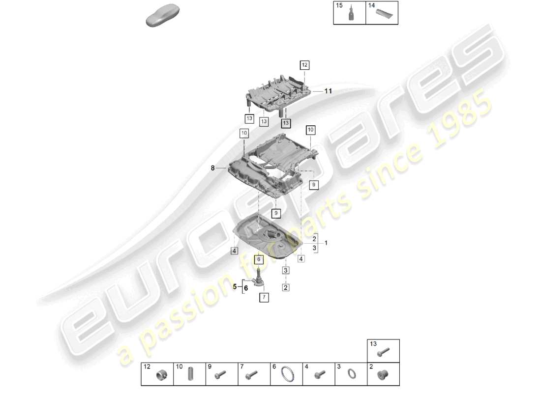 porsche 2025 (cayenne e3 pa) ölführungsgehäuse ölwanne teilediagramm